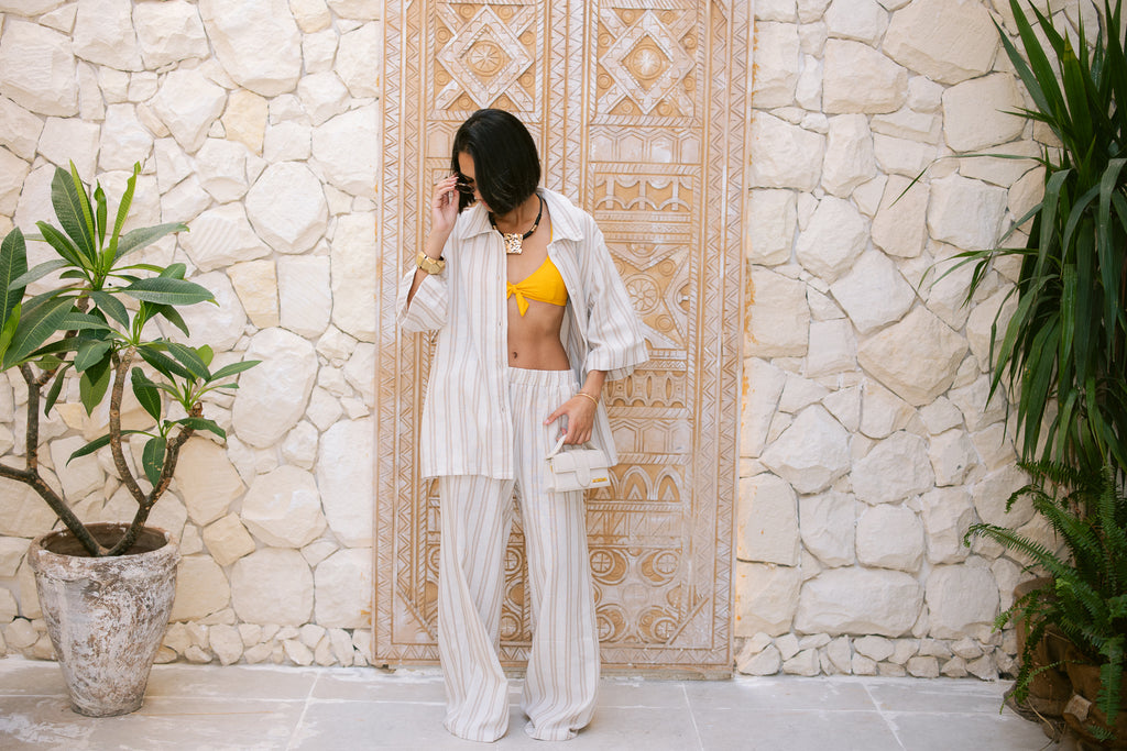 Striped Shirt - Beige