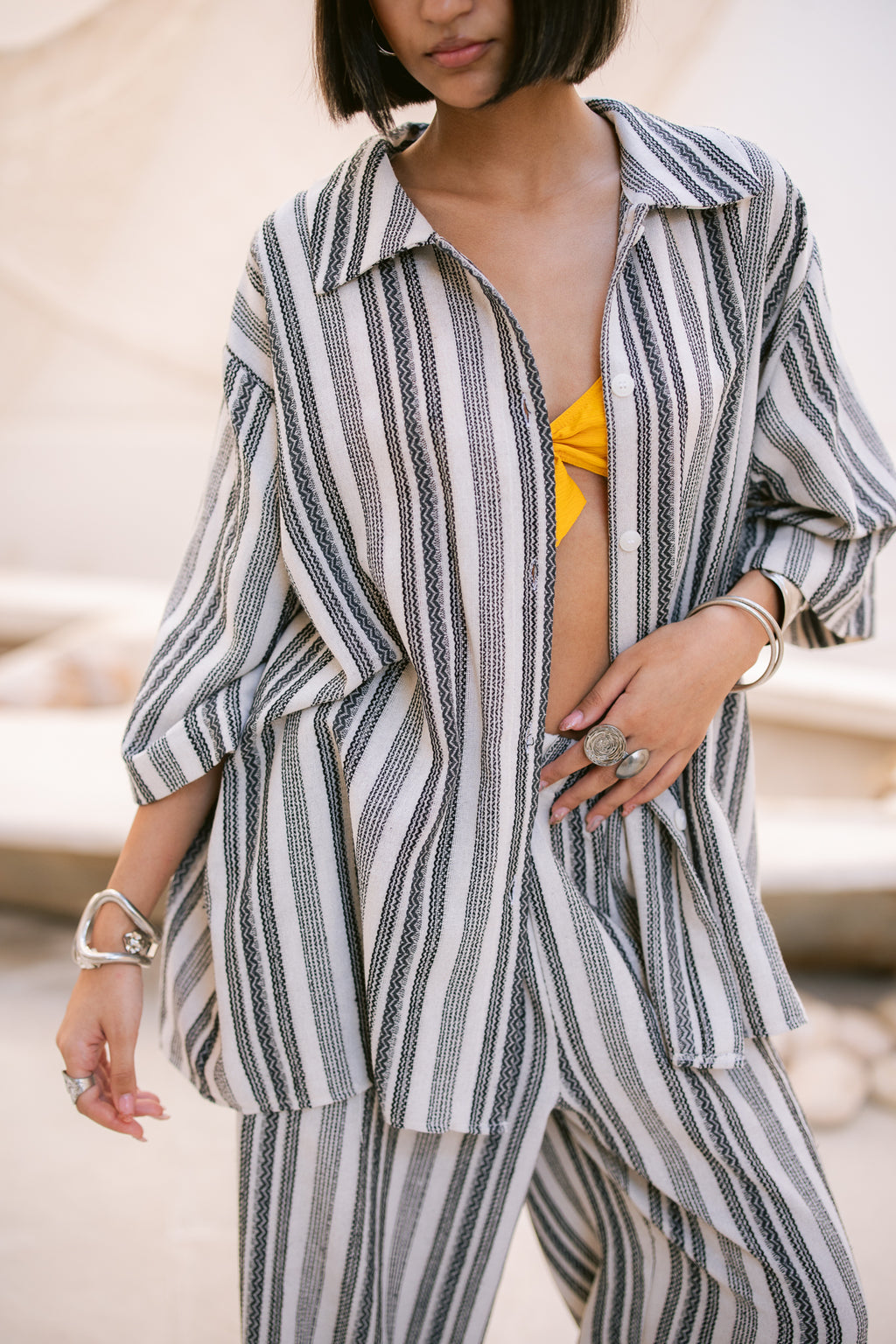 Striped Shirt - Black