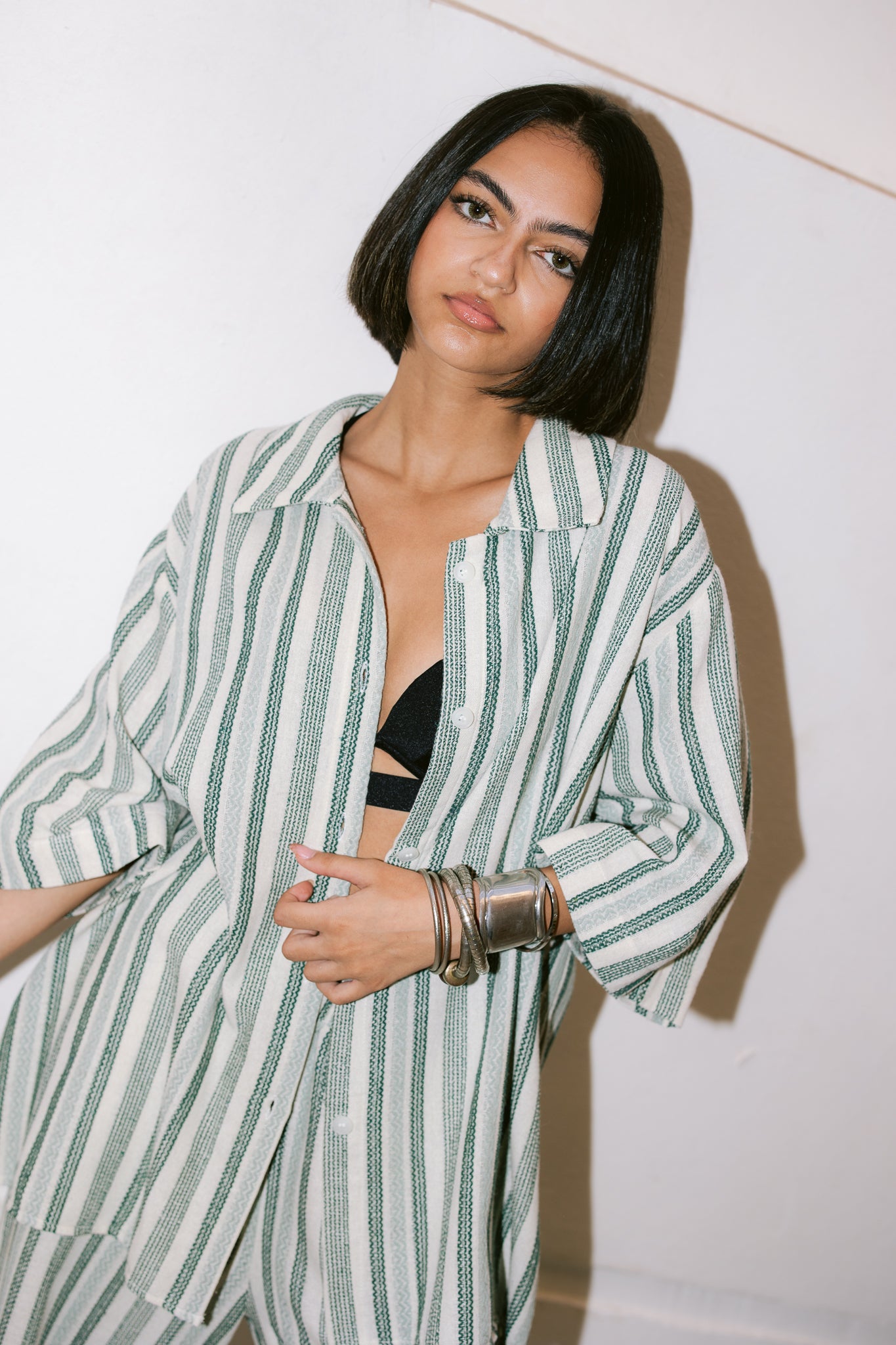 Striped Shirt -Green