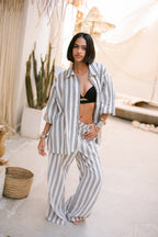 Striped Shirt - Dark Gray