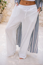 Textured Trousers - Light Blue