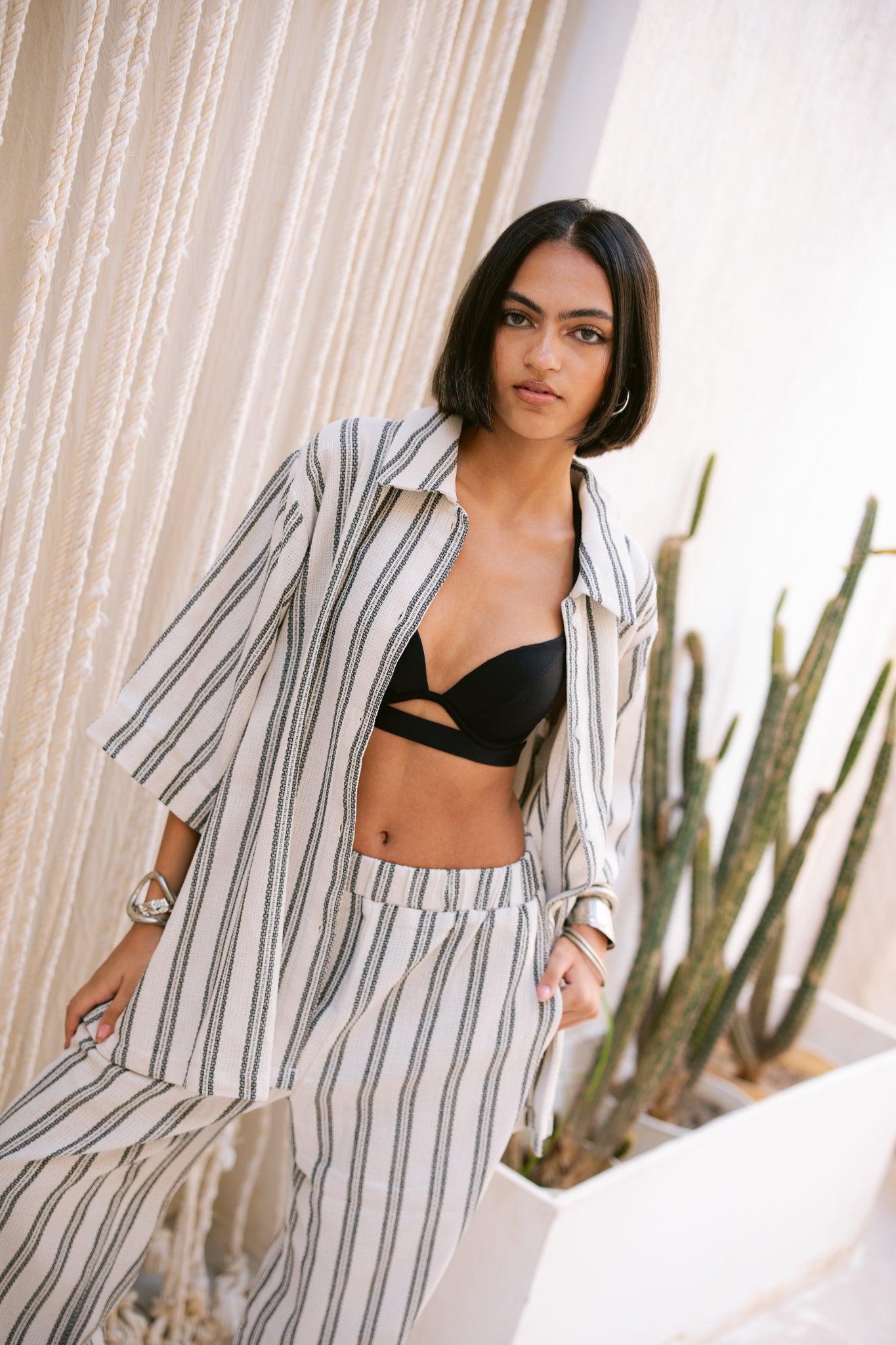 Striped Shirt - Dark Gray