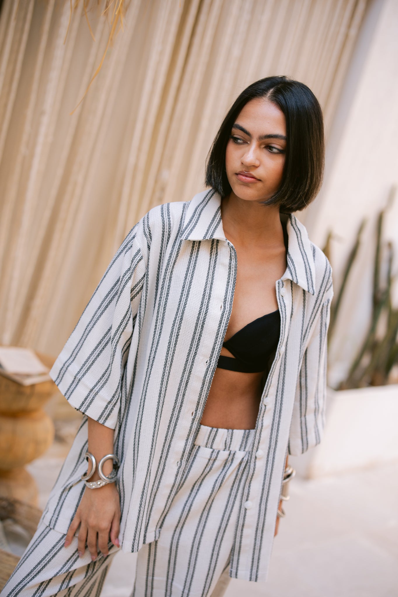 Striped Shirt - Dark Gray