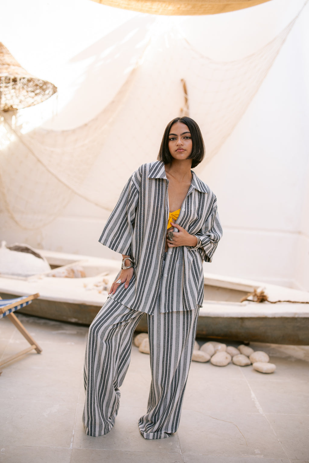 Striped Shirt - Black