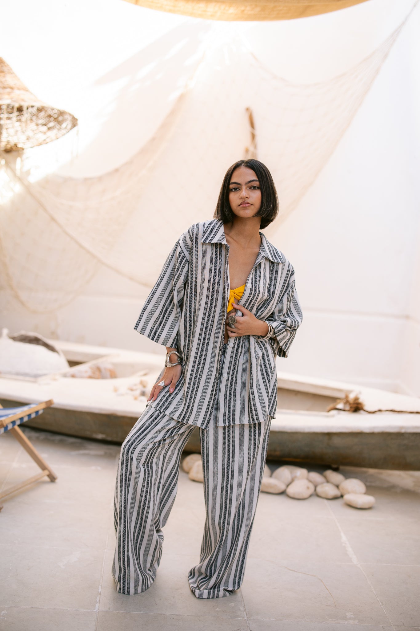 Striped Shirt - Black