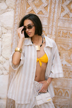 Striped Shirt - Beige