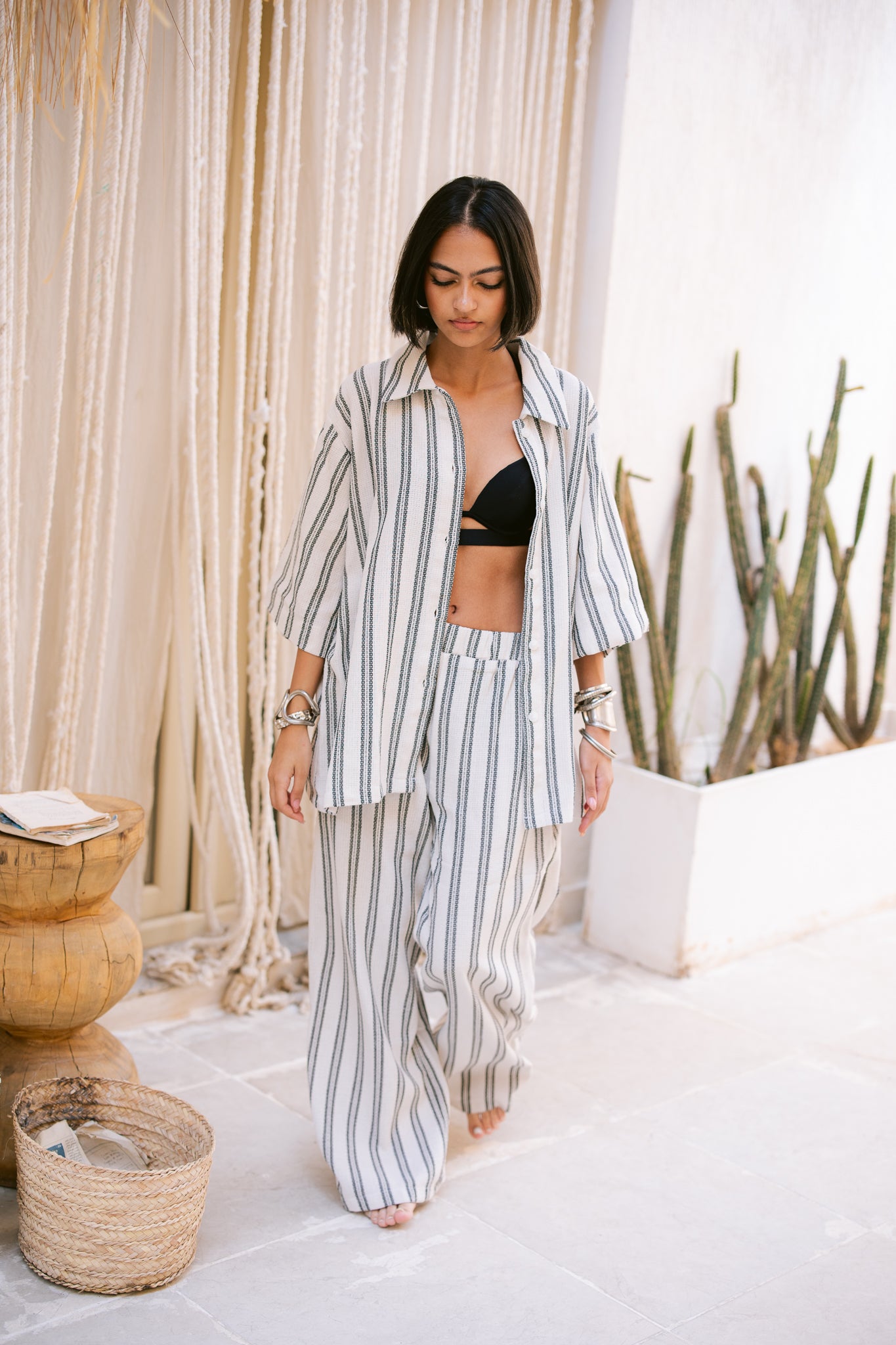 Striped Shirt - Dark Gray