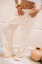 Textured Trousers - Beige