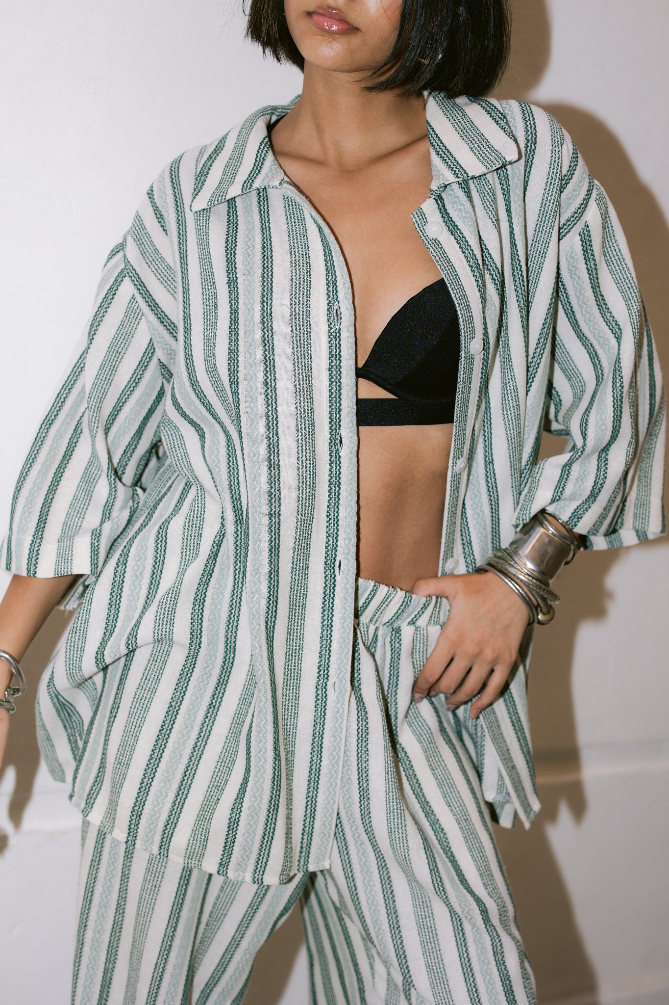 Striped Shirt -Green