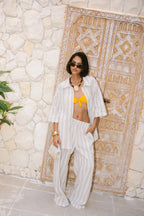 Striped Shirt - Beige