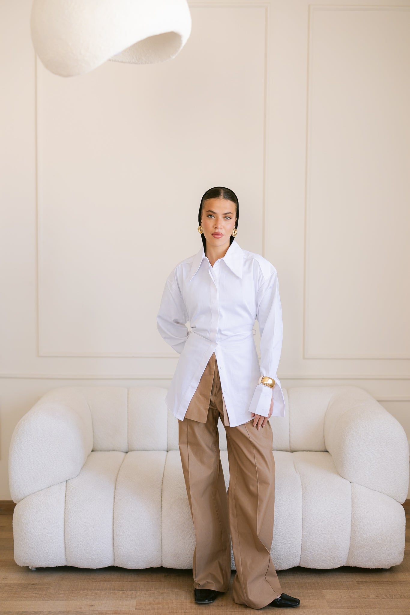 Dad Fitted Shirt - White