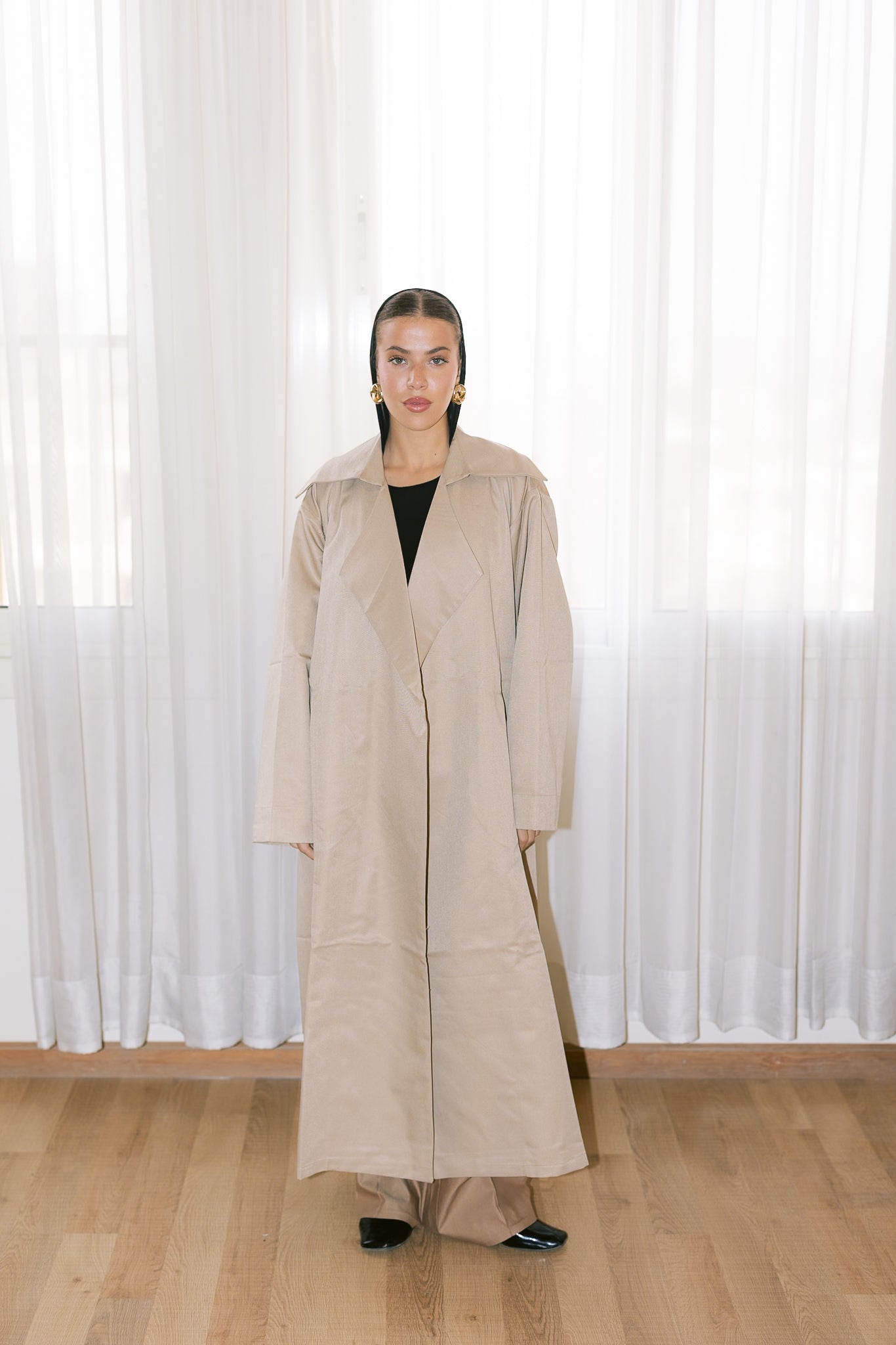 Flowing Trench Coat - Coffee