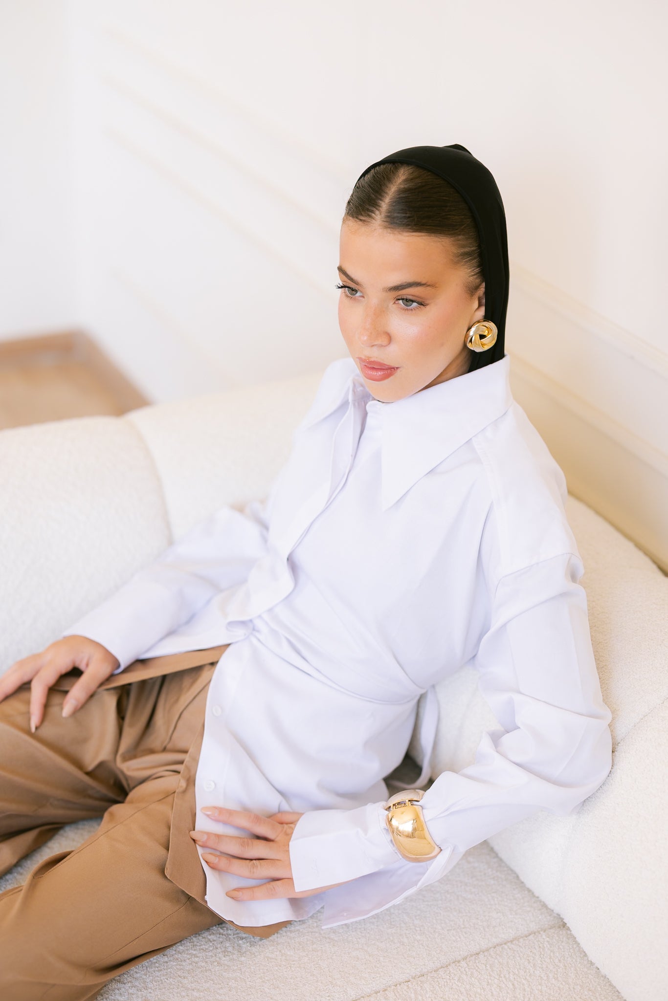 Dad Fitted Shirt - White
