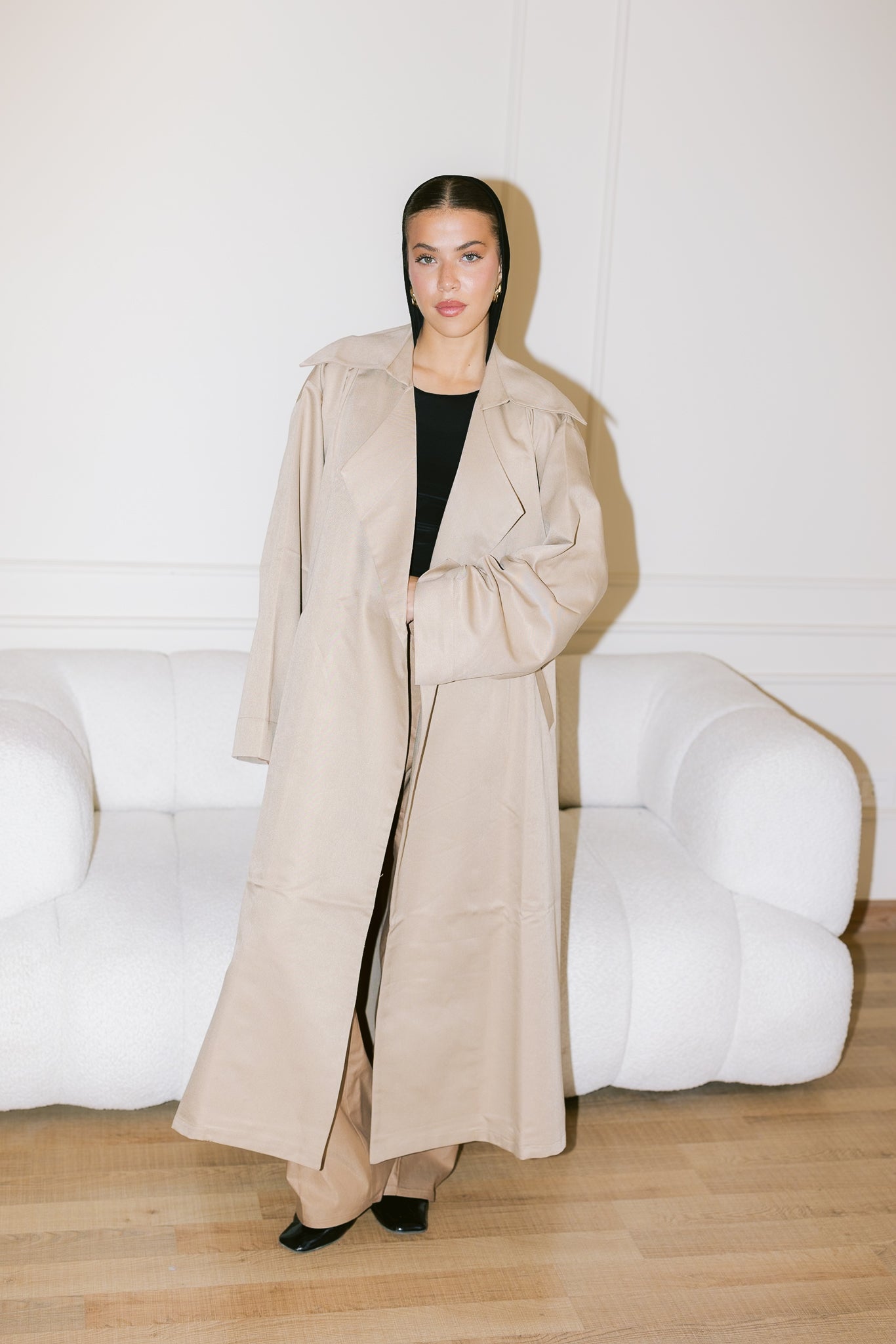 Flowing Trench Coat - Coffee