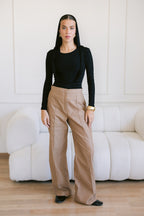 Skirt Layered Pants - Toffee
