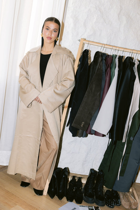 Flowing Trench Coat - Coffee