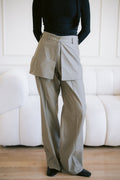 Skirt Layered Pants - Khaki