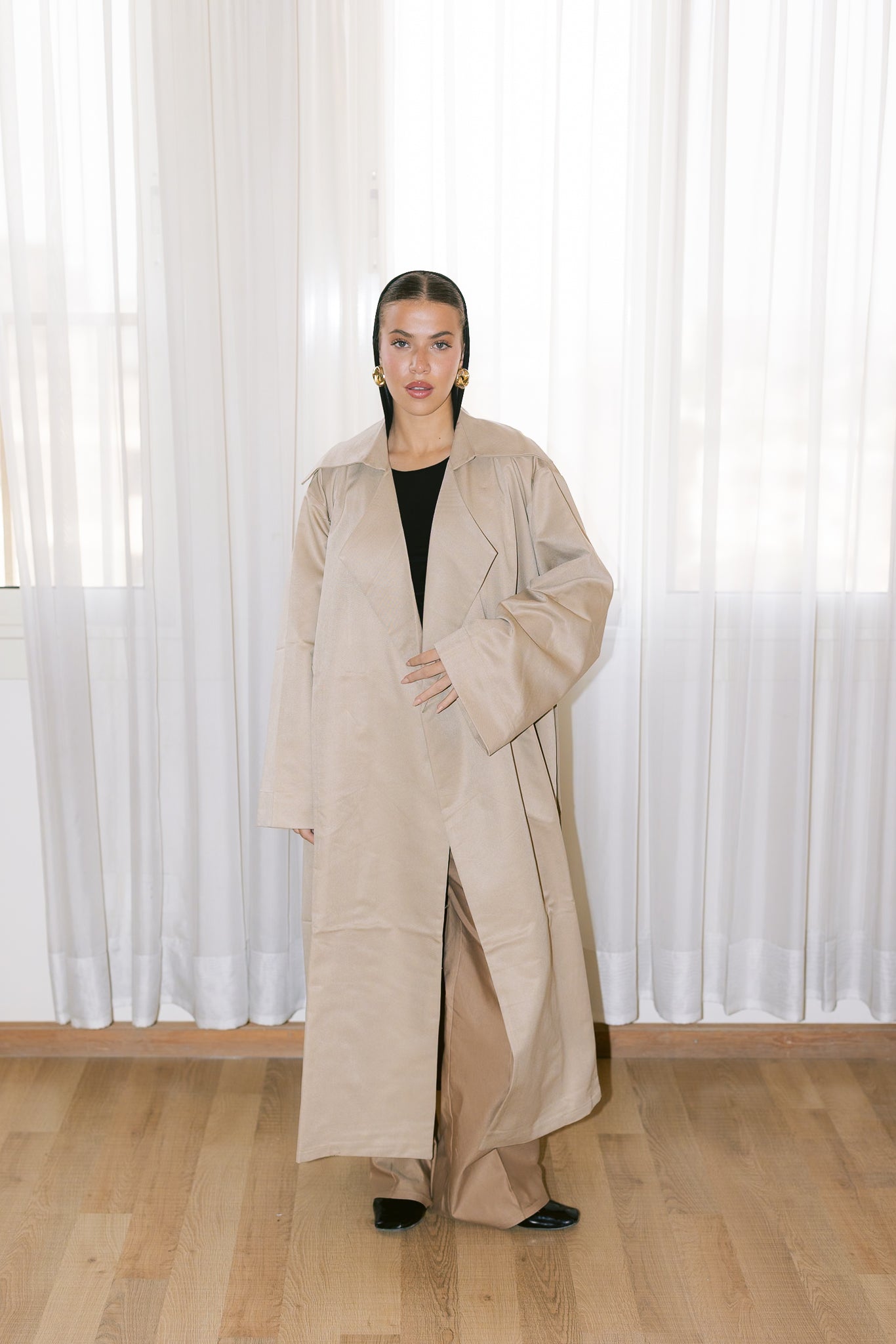 Flowing Trench Coat - Coffee