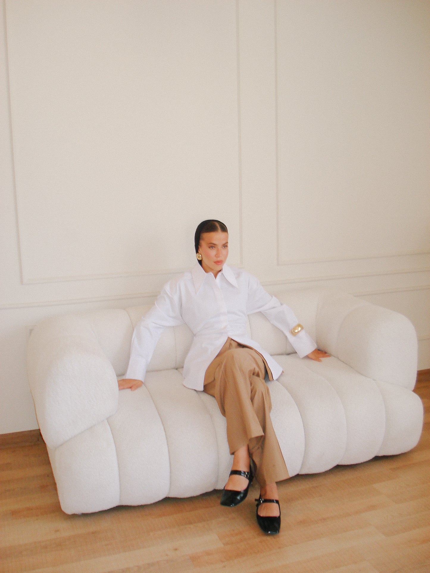 Dad Fitted Shirt - White