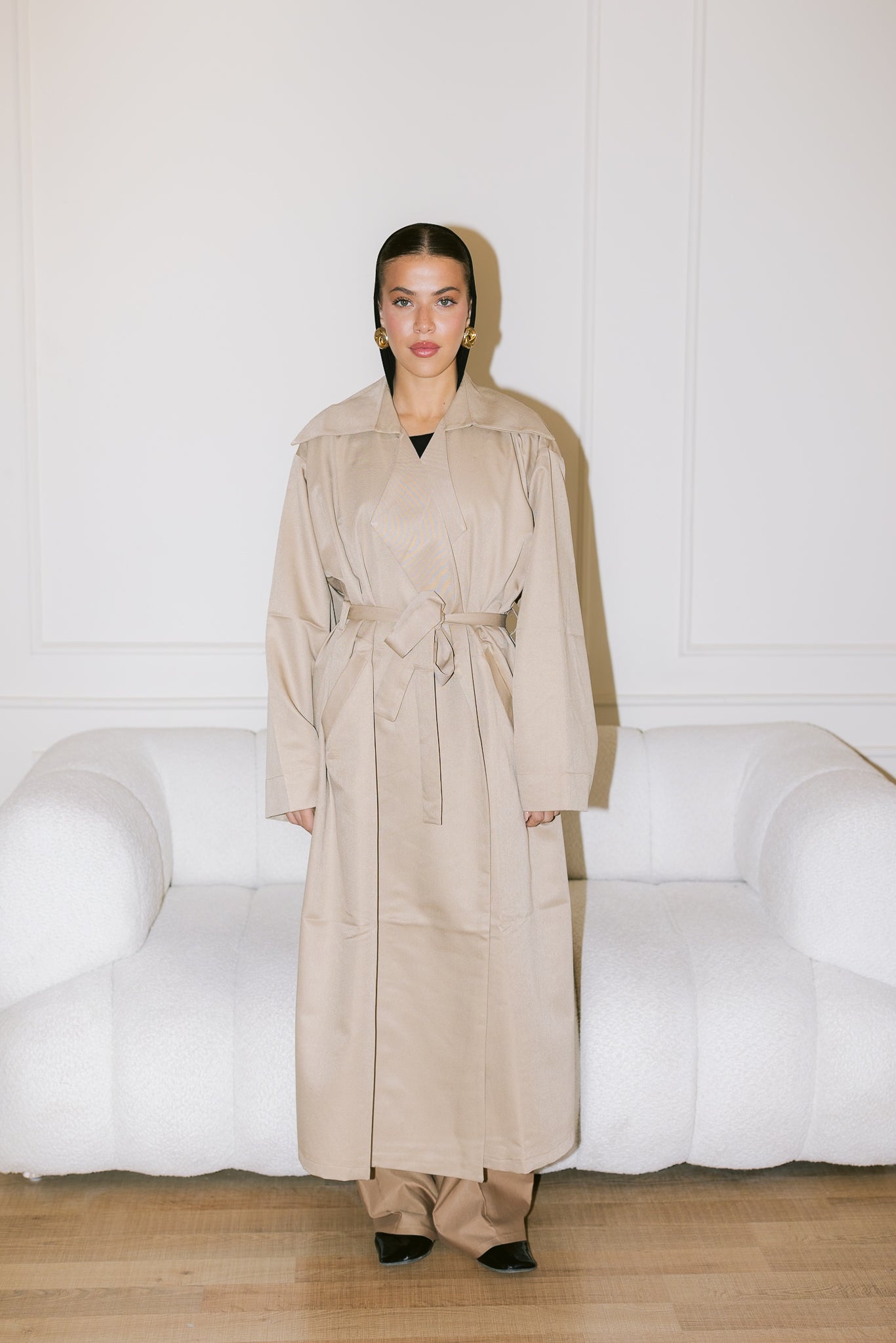 Flowing Trench Coat - Coffee