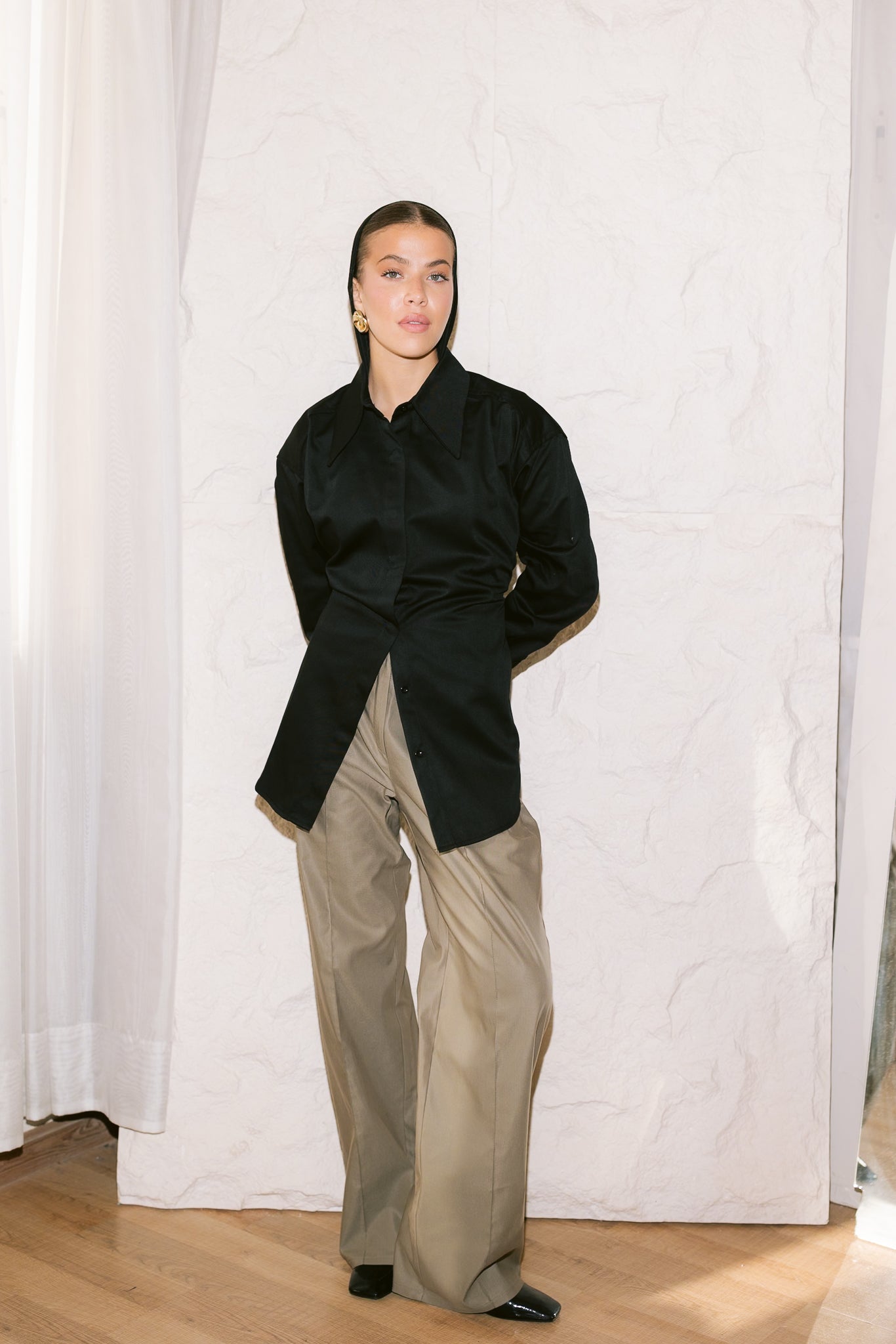 Skirt Layered Pants - Khaki