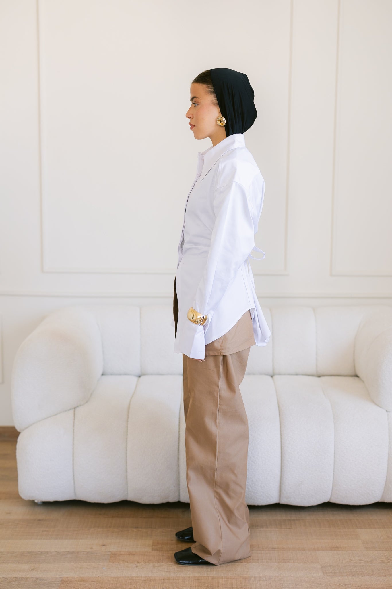 Dad Fitted Shirt - White
