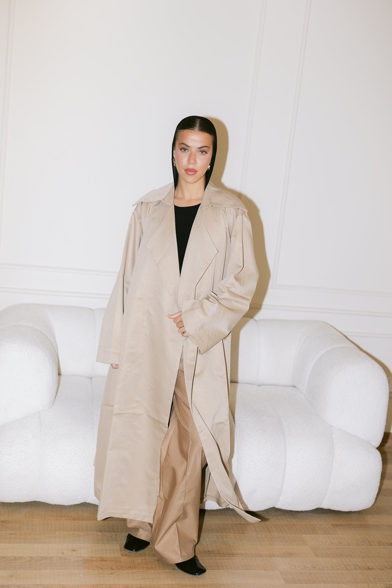 Flowing Trench Coat - Coffee