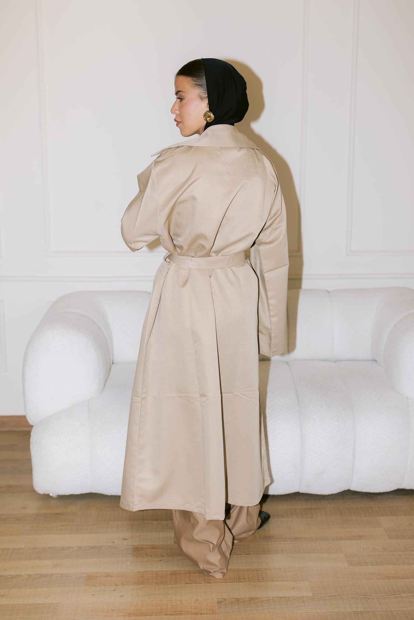 Flowing Trench Coat - Coffee