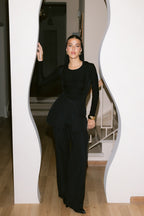 Skirt Layered Pants - Black