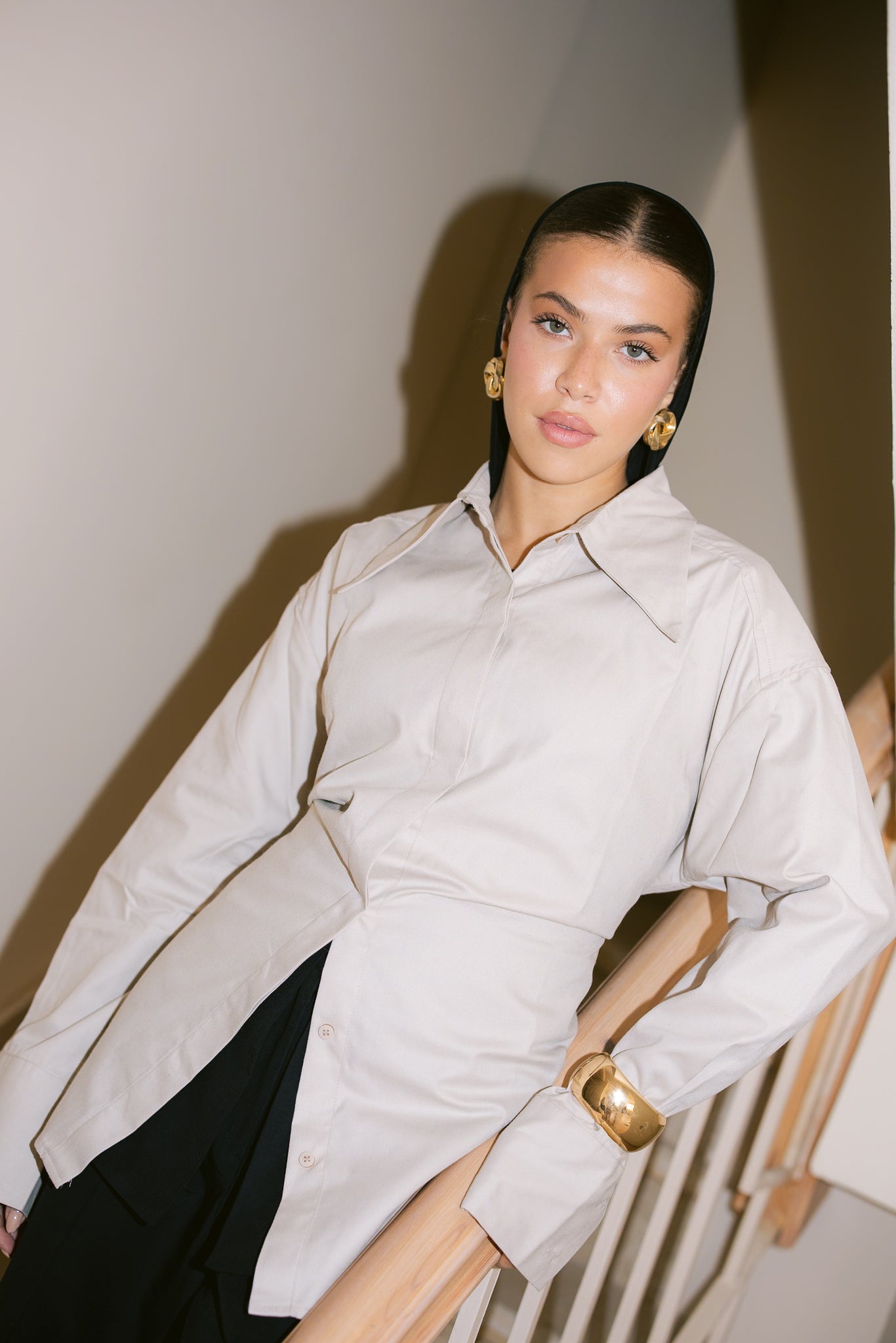 Dad Fitted Shirt - Beige