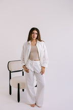 Flowing Linen Trousers - Offwhite