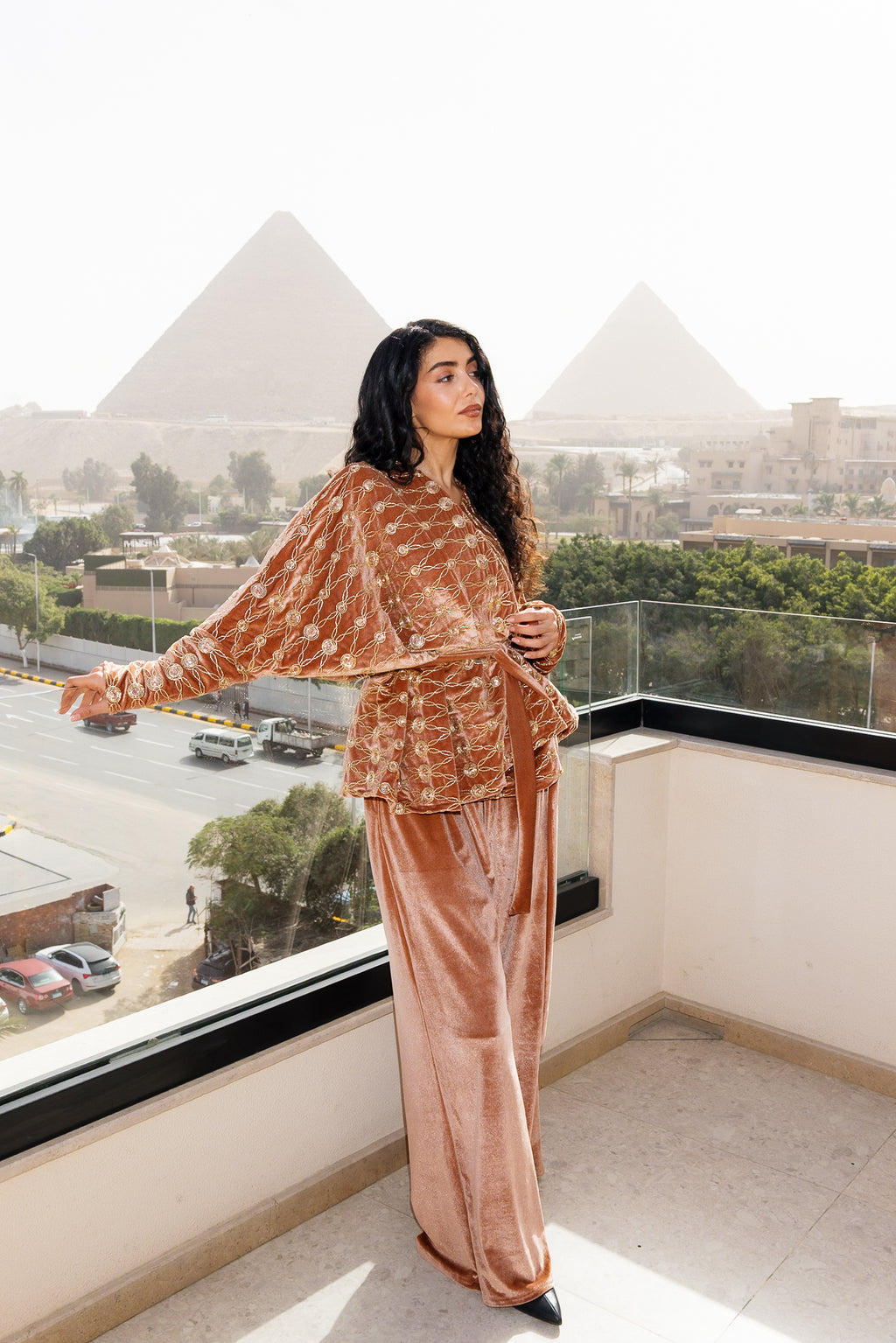 Sultan Set - Coral Orange