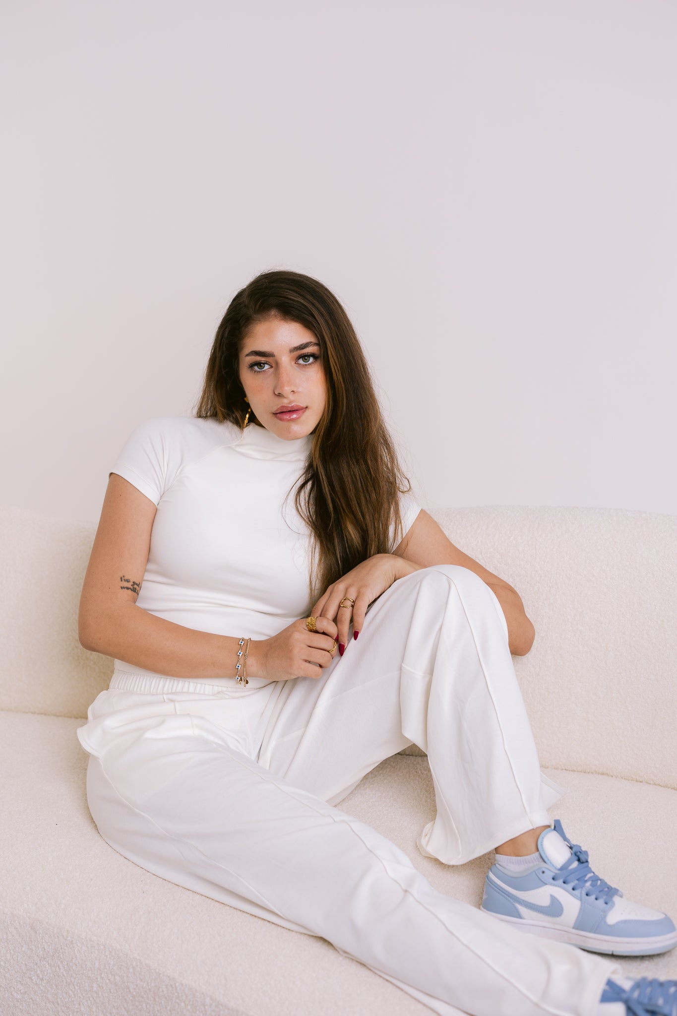 Wide-Leg Jogger Trousers - Offwhite