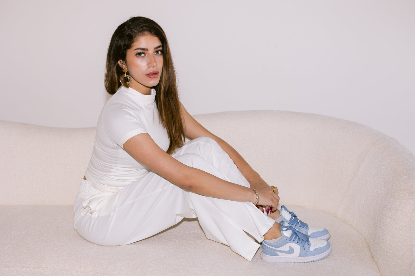Wide-Leg Jogger Trousers - Offwhite