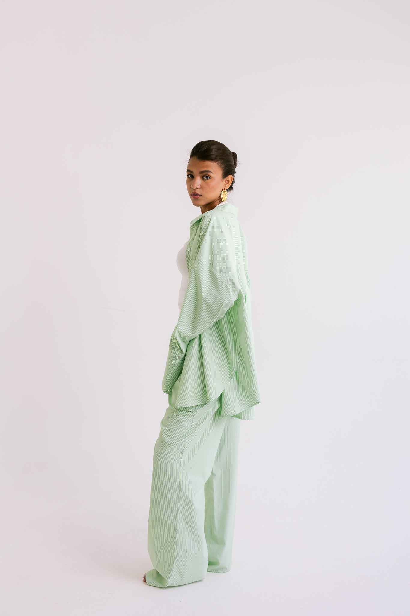 Striped Trousers - Green
