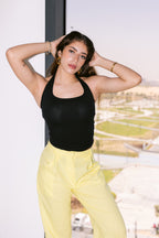 Flowing Linen Trousers - Yellow