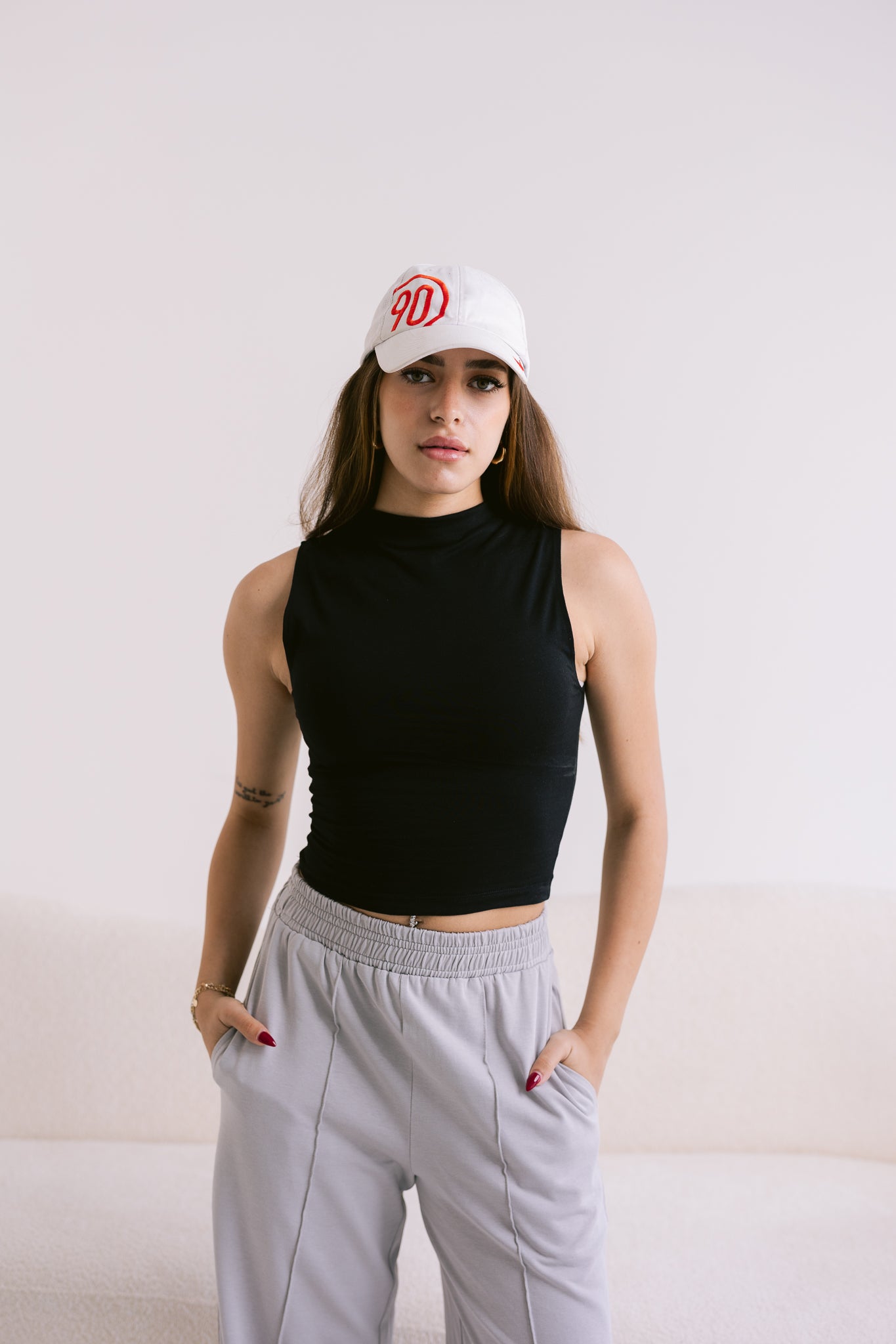 Mock Neck Top - Black