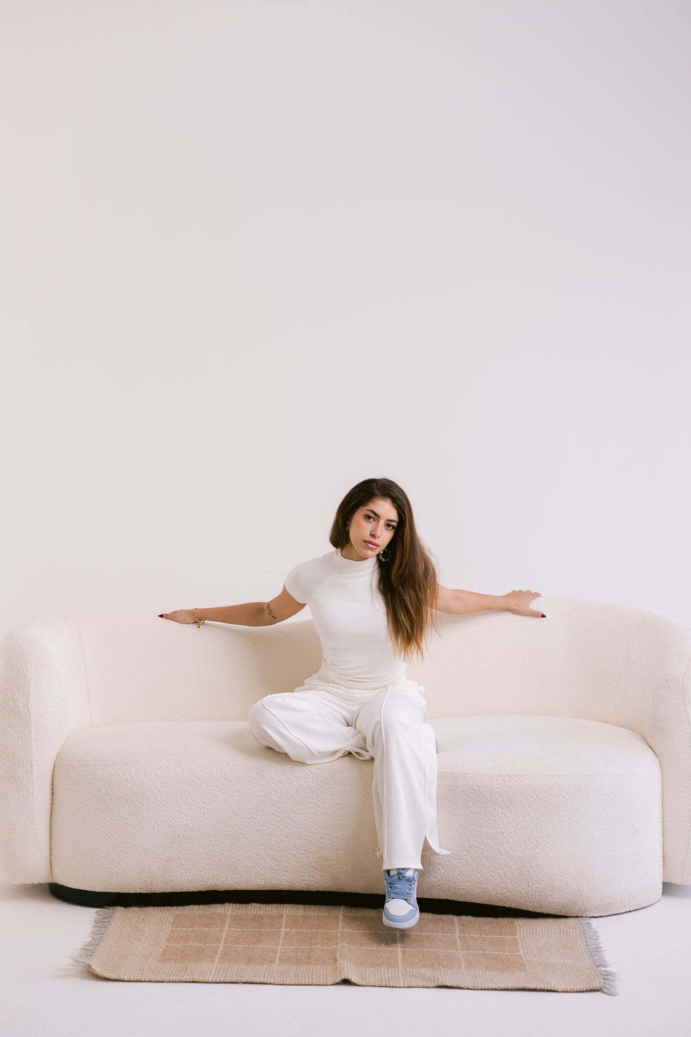 Wide-Leg Jogger Trousers - Offwhite