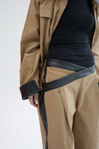The Contrast Pants - Camel
