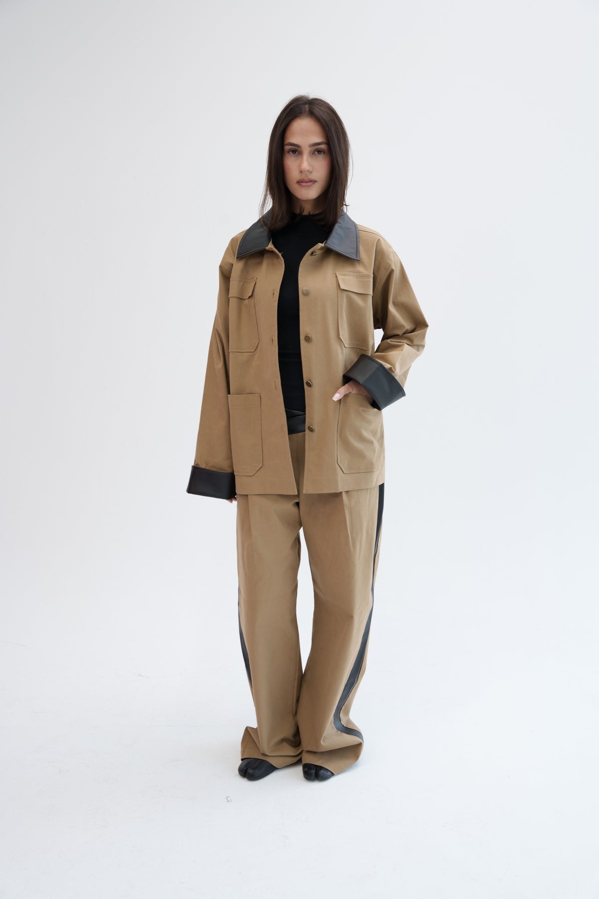 The Contrast Pants - Camel