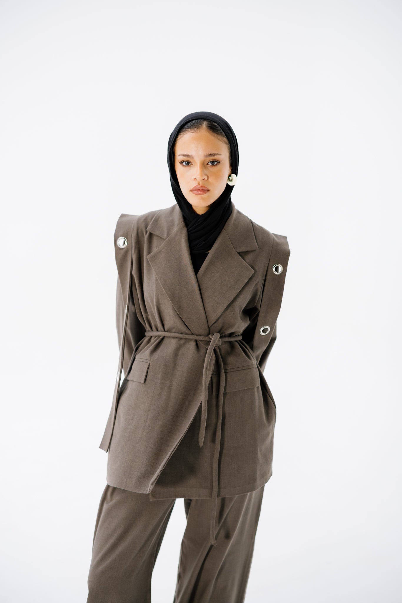 The Studded Affair Set - Taupe