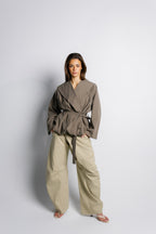Offset Balloon Jacket - Olive