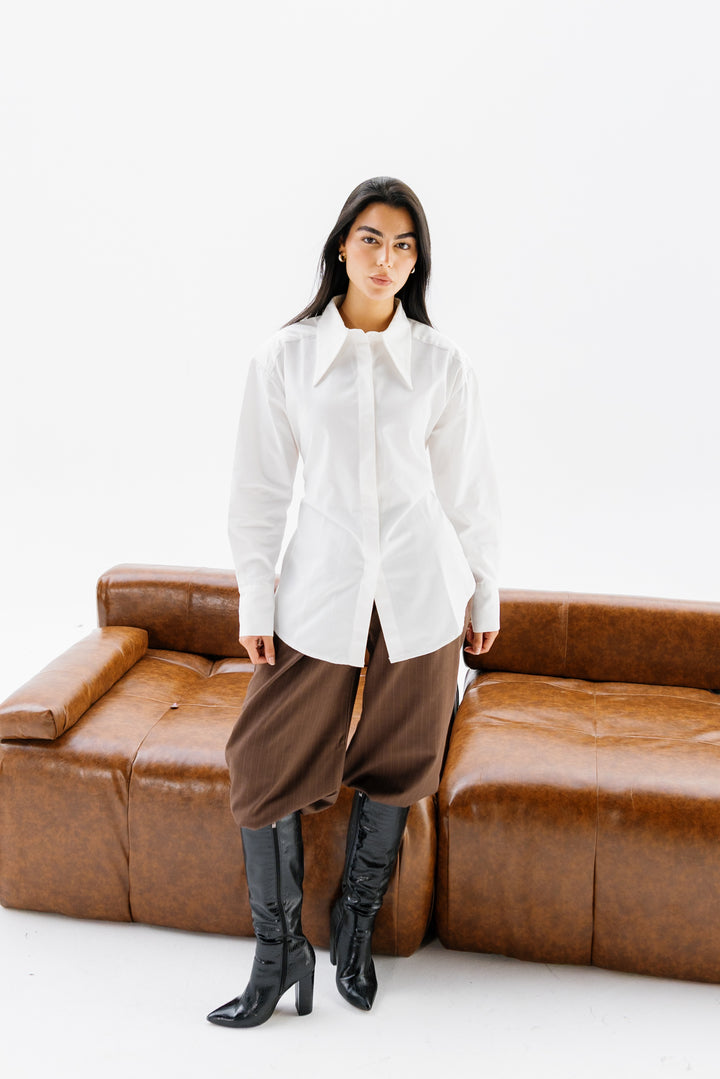 Dad Fitted Shirt - White