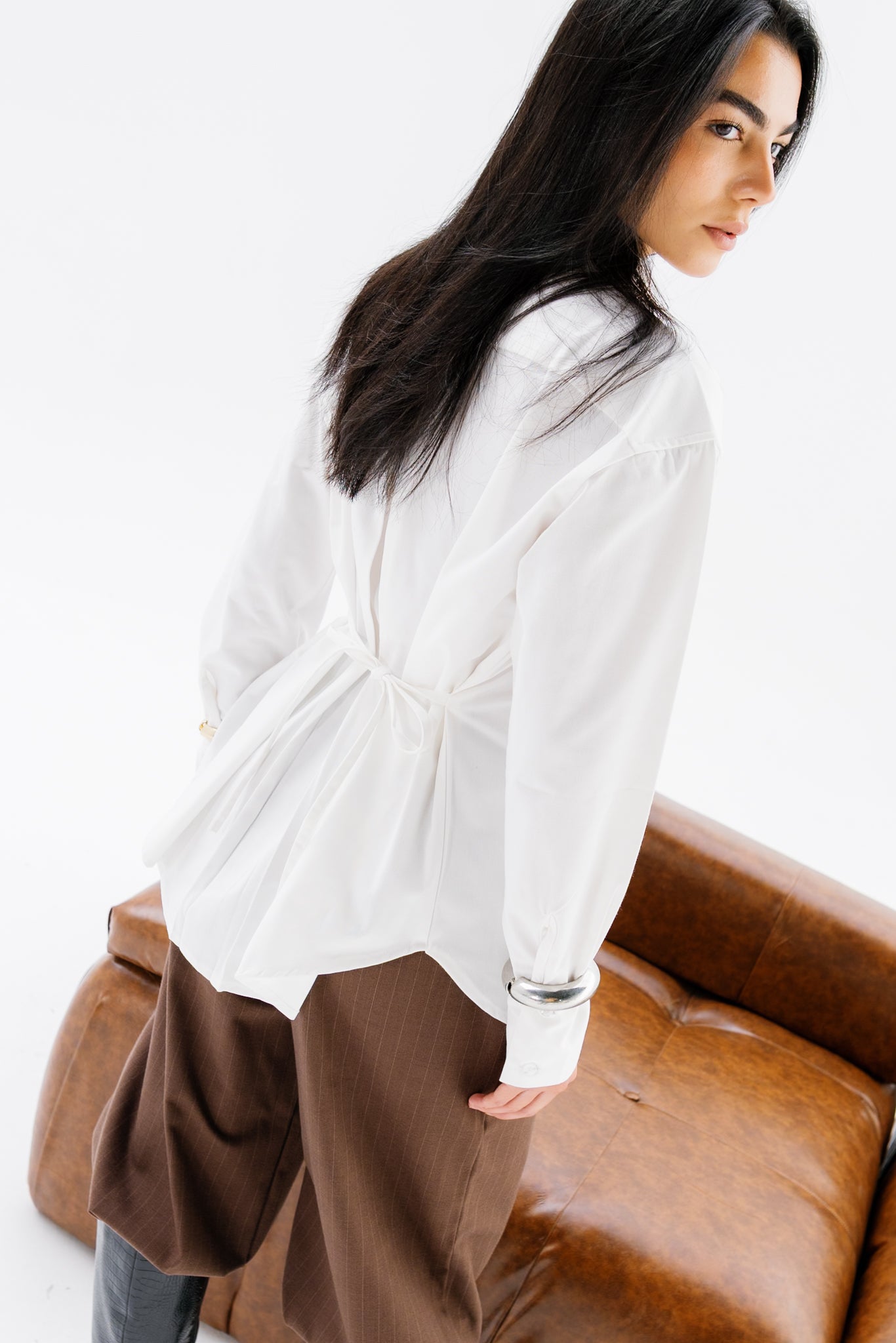 Dad Fitted Shirt - White