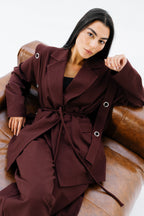 The Studded Affair Set - Burgundy