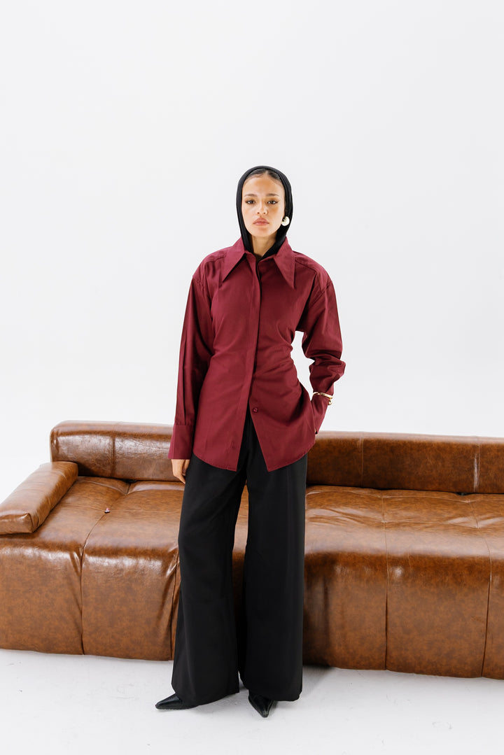 Dad Fitted Shirt - Ruby