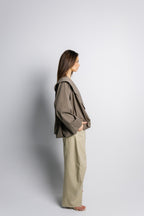 Offset Balloon Jacket - Olive