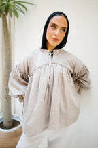 Sea Ruffle Blouse - Coffee