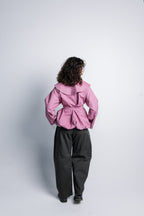 Offset Balloon Jacket - China Rose