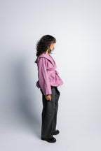 Offset Balloon Jacket - China Rose
